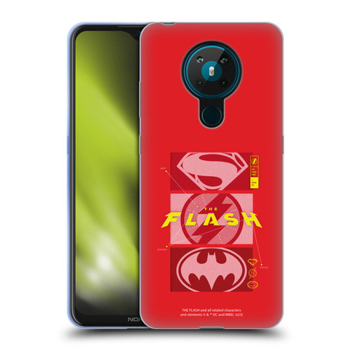 The Flash 2023 Graphics Superhero Logos Soft Gel Case for Nokia 5.3