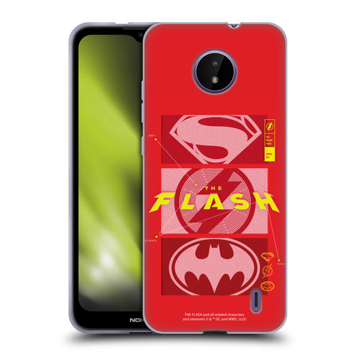 The Flash 2023 Graphics Superhero Logos Soft Gel Case for Nokia C10 / C20