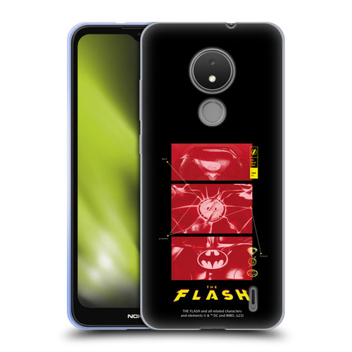 The Flash 2023 Graphics Suit Logos Soft Gel Case for Nokia C21