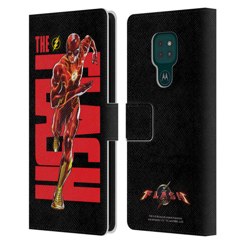 The Flash 2023 Graphics Barry Allen Leather Book Wallet Case Cover For Motorola Moto G9 Play
