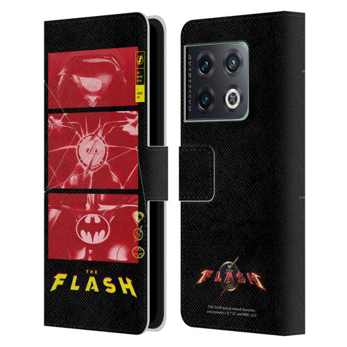 The Flash 2023 Graphics Suit Logos Leather Book Wallet Case Cover For OnePlus 10 Pro