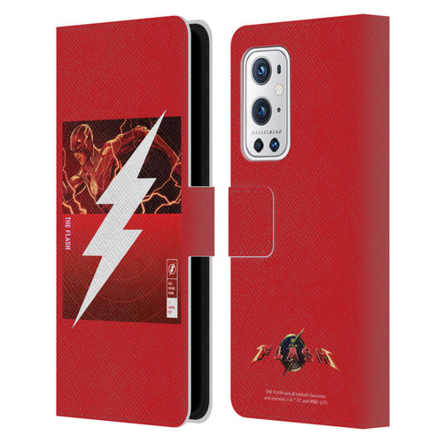 The Flash 2023 Graphics Barry Allen Logo Leather Book Wallet Case Cover For OnePlus 9 Pro