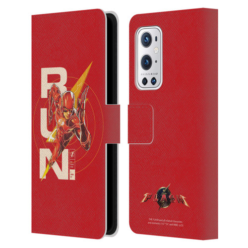 The Flash 2023 Graphics Barry Allen Run Leather Book Wallet Case Cover For OnePlus 9 Pro