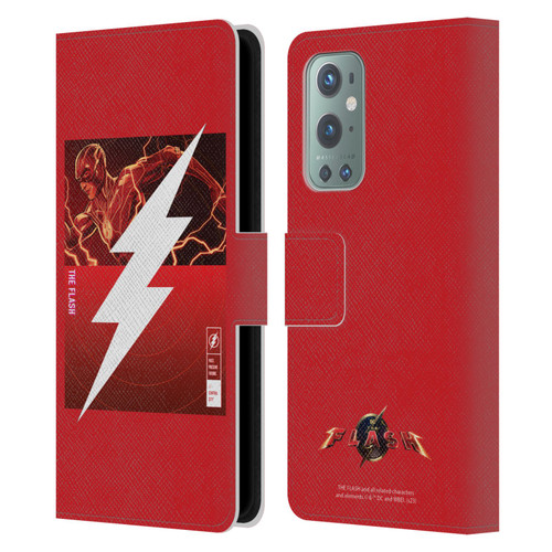The Flash 2023 Graphics Barry Allen Logo Leather Book Wallet Case Cover For OnePlus 9