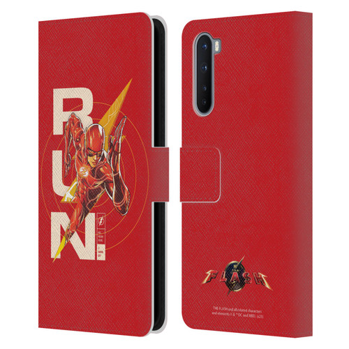 The Flash 2023 Graphics Barry Allen Run Leather Book Wallet Case Cover For OnePlus Nord 5G