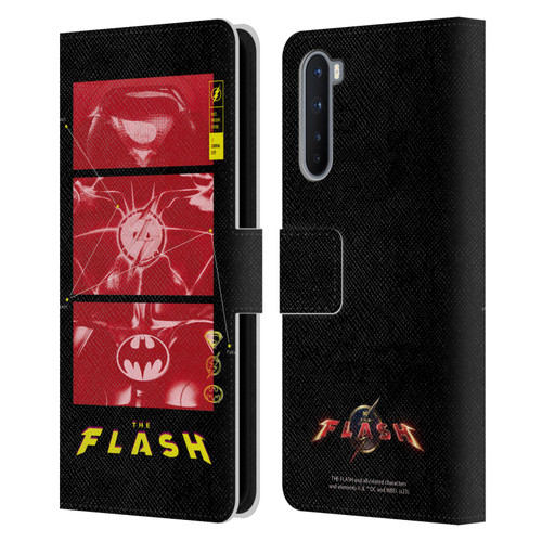 The Flash 2023 Graphics Suit Logos Leather Book Wallet Case Cover For OnePlus Nord 5G