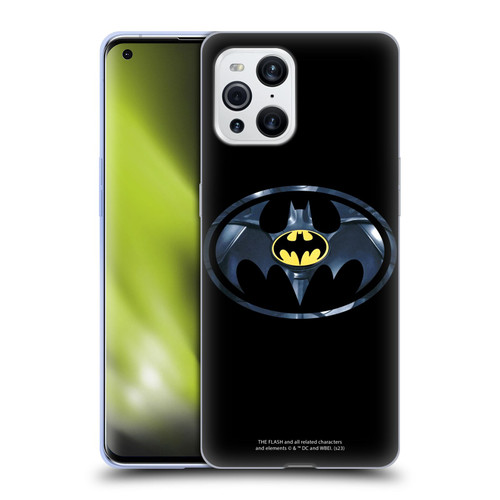 The Flash 2023 Graphics Black Batman Logo Soft Gel Case for OPPO Find X3 / Pro