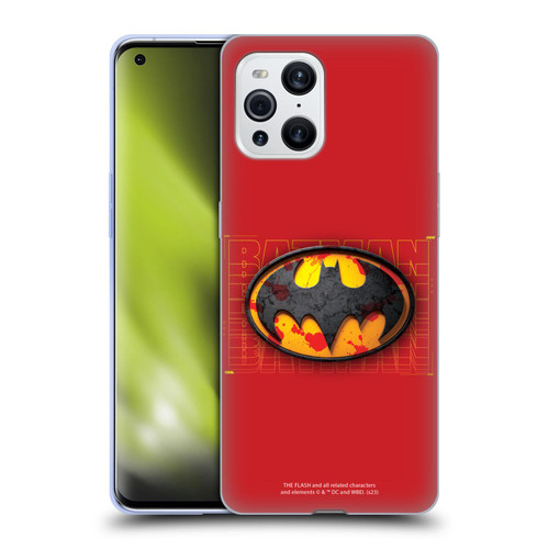 The Flash 2023 Graphics Batman Logo Soft Gel Case for OPPO Find X3 / Pro