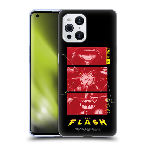 The Flash 2023 Graphics Suit Logos Soft Gel Case for OPPO Find X3 / Pro