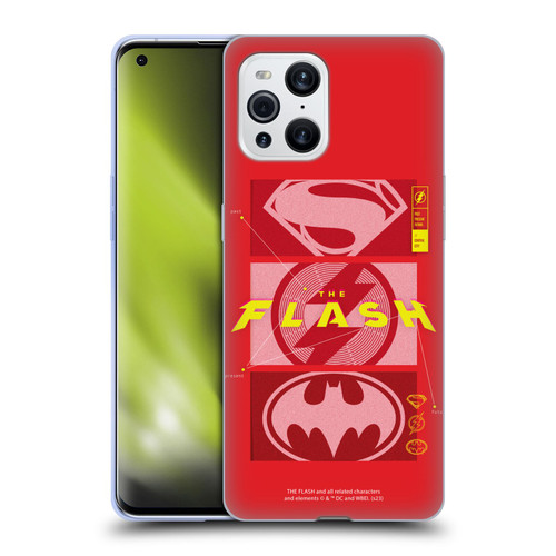 The Flash 2023 Graphics Superhero Logos Soft Gel Case for OPPO Find X3 / Pro