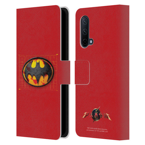 The Flash 2023 Graphics Batman Logo Leather Book Wallet Case Cover For OnePlus Nord CE 5G