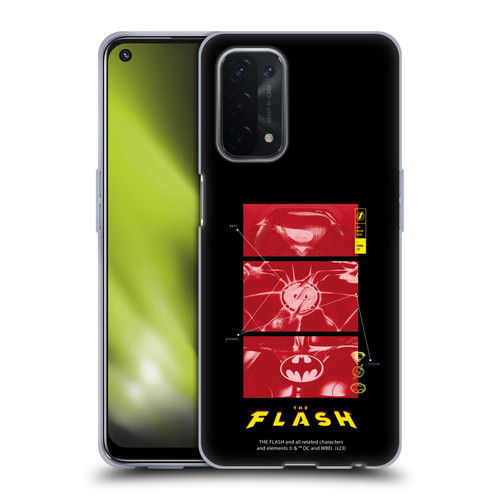 The Flash 2023 Graphics Suit Logos Soft Gel Case for OPPO A54 5G