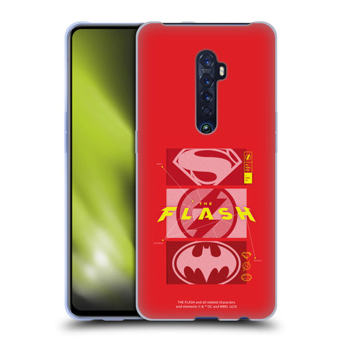 The Flash 2023 Graphics Superhero Logos Soft Gel Case for OPPO Reno 2