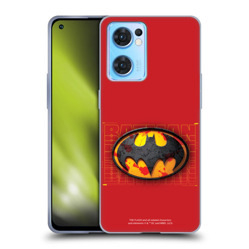 The Flash 2023 Graphics Batman Logo Soft Gel Case for OPPO Reno7 5G / Find X5 Lite