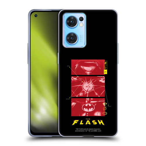 The Flash 2023 Graphics Suit Logos Soft Gel Case for OPPO Reno7 5G / Find X5 Lite