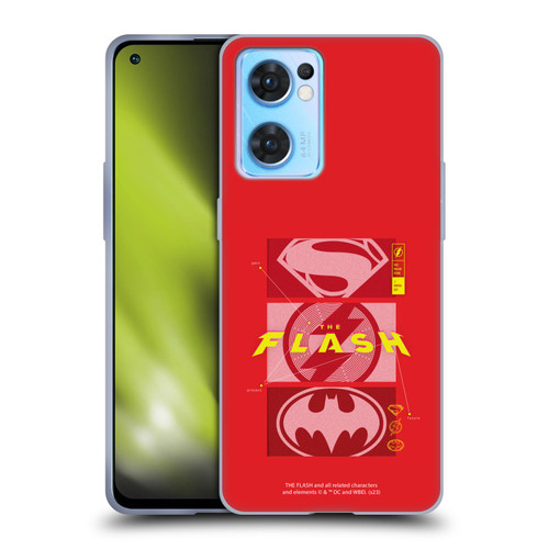The Flash 2023 Graphics Superhero Logos Soft Gel Case for OPPO Reno7 5G / Find X5 Lite