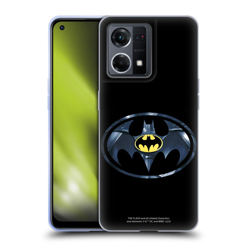 The Flash 2023 Graphics Black Batman Logo Soft Gel Case for OPPO Reno8 4G