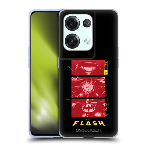 The Flash 2023 Graphics Suit Logos Soft Gel Case for OPPO Reno8 Pro
