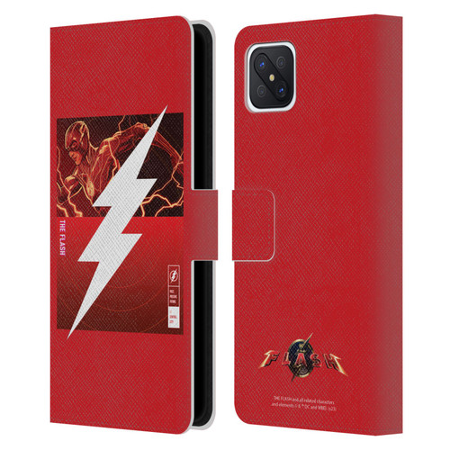 The Flash 2023 Graphics Barry Allen Logo Leather Book Wallet Case Cover For OPPO Reno4 Z 5G