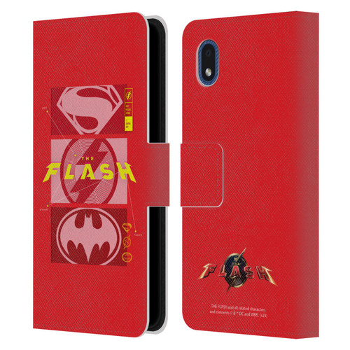 The Flash 2023 Graphics Superhero Logos Leather Book Wallet Case Cover For Samsung Galaxy A01 Core (2020)