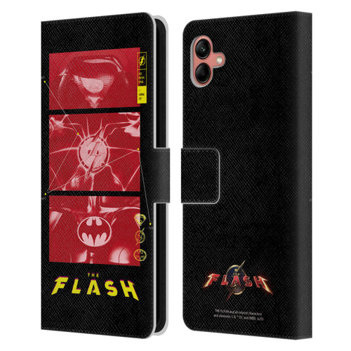The Flash 2023 Graphics Suit Logos Leather Book Wallet Case Cover For Samsung Galaxy A04 (2022)