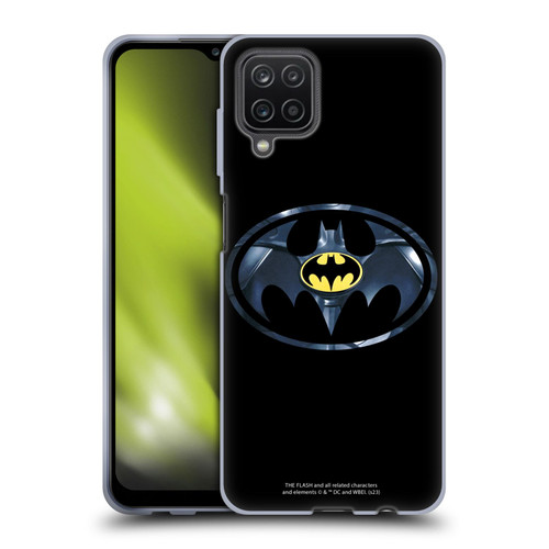 The Flash 2023 Graphics Black Batman Logo Soft Gel Case for Samsung Galaxy A12 (2020)
