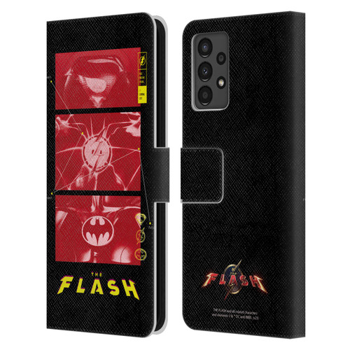 The Flash 2023 Graphics Suit Logos Leather Book Wallet Case Cover For Samsung Galaxy A13 (2022)