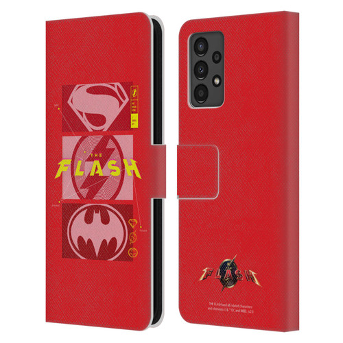 The Flash 2023 Graphics Superhero Logos Leather Book Wallet Case Cover For Samsung Galaxy A13 (2022)