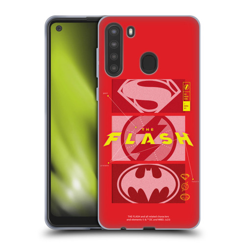 The Flash 2023 Graphics Superhero Logos Soft Gel Case for Samsung Galaxy A21 (2020)