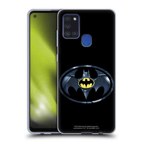 The Flash 2023 Graphics Black Batman Logo Soft Gel Case for Samsung Galaxy A21s (2020)