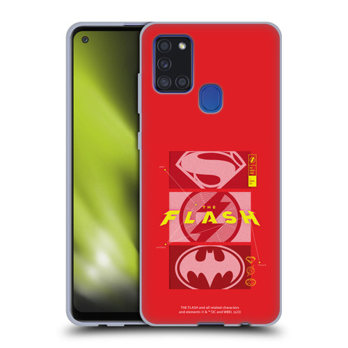 The Flash 2023 Graphics Superhero Logos Soft Gel Case for Samsung Galaxy A21s (2020)