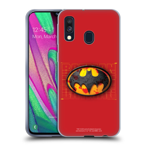 The Flash 2023 Graphics Batman Logo Soft Gel Case for Samsung Galaxy A40 (2019)