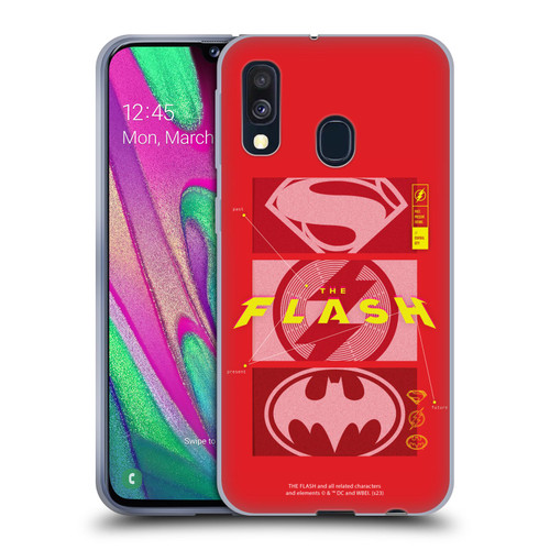 The Flash 2023 Graphics Superhero Logos Soft Gel Case for Samsung Galaxy A40 (2019)