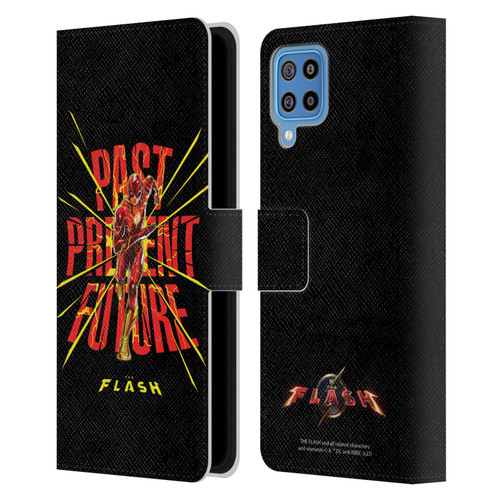 The Flash 2023 Graphics Speed Force Leather Book Wallet Case Cover For Samsung Galaxy F22 (2021)