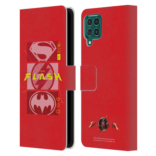The Flash 2023 Graphics Superhero Logos Leather Book Wallet Case Cover For Samsung Galaxy F62 (2021)
