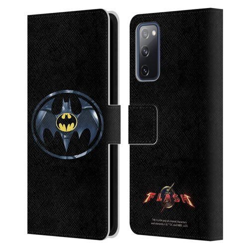 The Flash 2023 Graphics Black Batman Logo Leather Book Wallet Case Cover For Samsung Galaxy S20 FE / 5G
