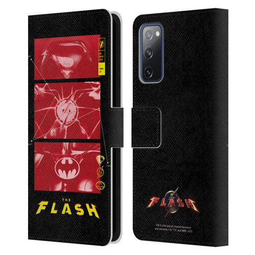 The Flash 2023 Graphics Suit Logos Leather Book Wallet Case Cover For Samsung Galaxy S20 FE / 5G