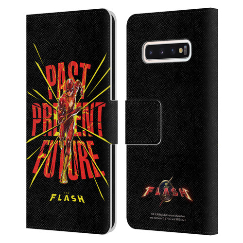 The Flash 2023 Graphics Speed Force Leather Book Wallet Case Cover For Samsung Galaxy S10