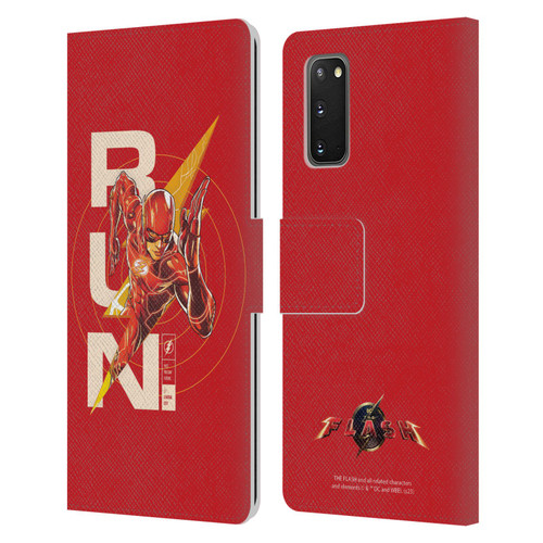 The Flash 2023 Graphics Barry Allen Run Leather Book Wallet Case Cover For Samsung Galaxy S20 / S20 5G