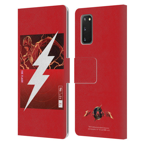 The Flash 2023 Graphics Barry Allen Logo Leather Book Wallet Case Cover For Samsung Galaxy S20 / S20 5G