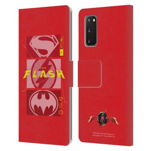 The Flash 2023 Graphics Superhero Logos Leather Book Wallet Case Cover For Samsung Galaxy S20 / S20 5G