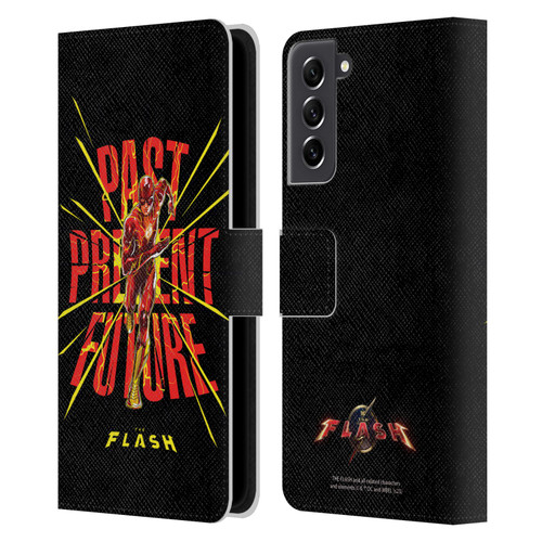 The Flash 2023 Graphics Speed Force Leather Book Wallet Case Cover For Samsung Galaxy S21 FE 5G