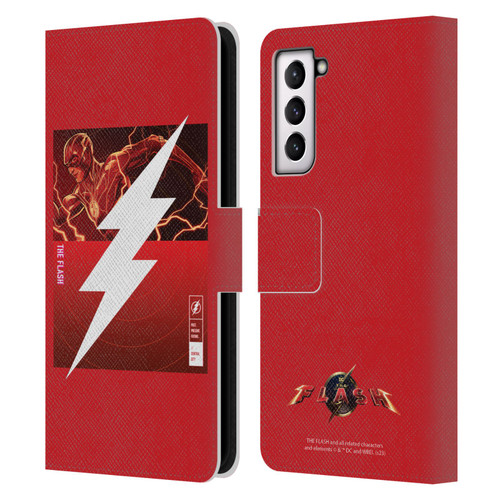 The Flash 2023 Graphics Barry Allen Logo Leather Book Wallet Case Cover For Samsung Galaxy S21 5G