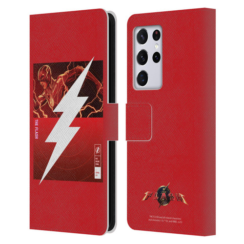 The Flash 2023 Graphics Barry Allen Logo Leather Book Wallet Case Cover For Samsung Galaxy S21 Ultra 5G