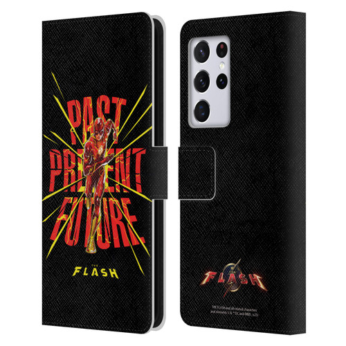The Flash 2023 Graphics Speed Force Leather Book Wallet Case Cover For Samsung Galaxy S21 Ultra 5G