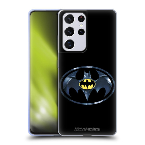 The Flash 2023 Graphics Black Batman Logo Soft Gel Case for Samsung Galaxy S21 Ultra 5G