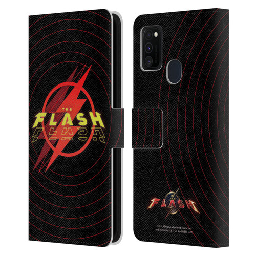 The Flash 2023 Graphics Logo Leather Book Wallet Case Cover For Samsung Galaxy M30s (2019)/M21 (2020)