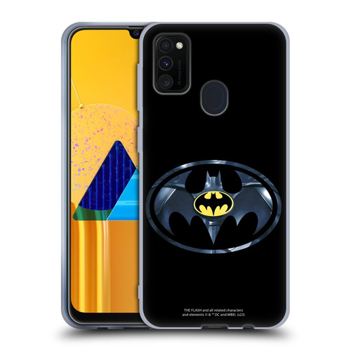 The Flash 2023 Graphics Black Batman Logo Soft Gel Case for Samsung Galaxy M30s (2019)/M21 (2020)
