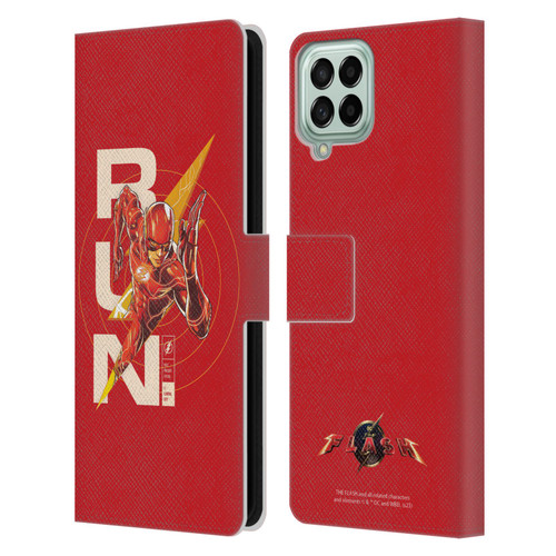 The Flash 2023 Graphics Barry Allen Run Leather Book Wallet Case Cover For Samsung Galaxy M33 (2022)
