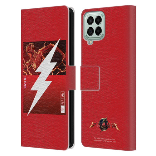 The Flash 2023 Graphics Barry Allen Logo Leather Book Wallet Case Cover For Samsung Galaxy M33 (2022)
